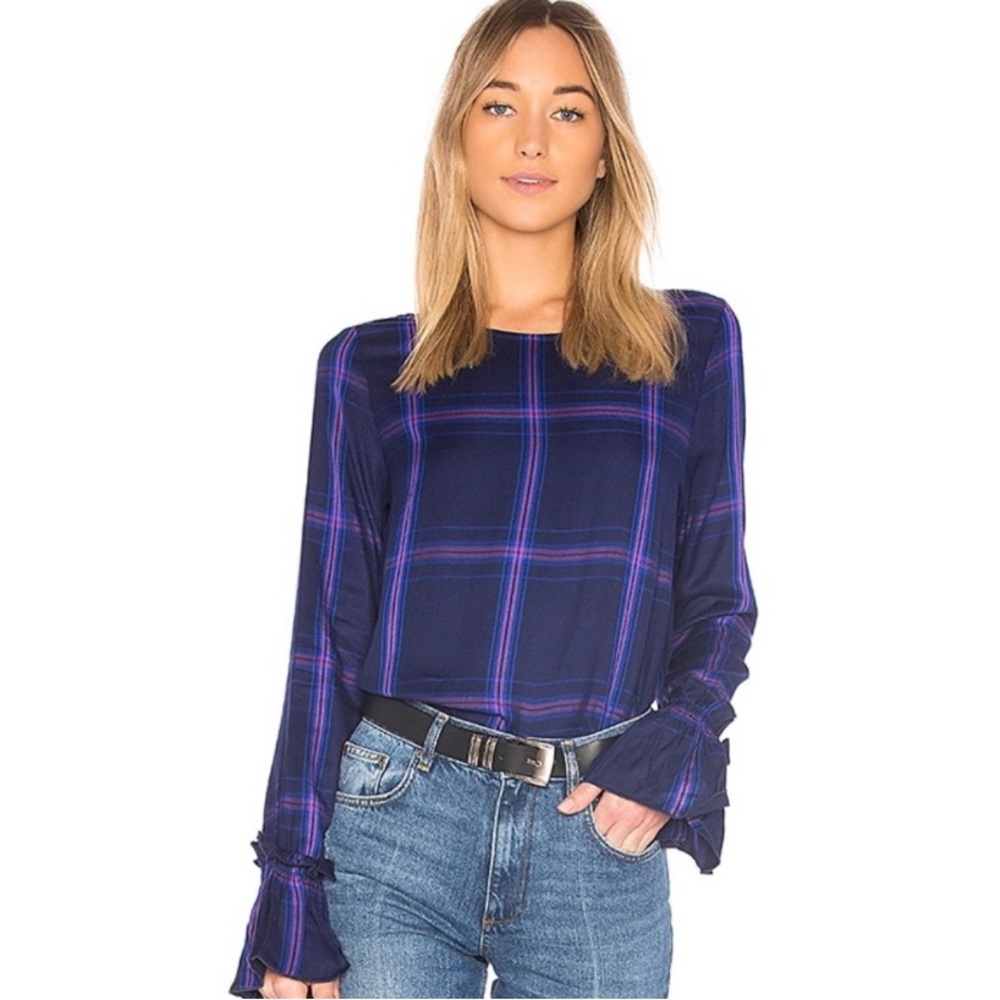 Anthropologie Sanctuary Night Crawler Plaid Top Size Small